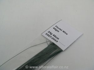 Painted Florist Wire 24gx46cm 100gm Dk Green