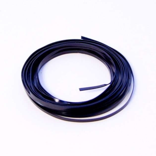 Flat Aluminium Wire - Black 1mm x 5mm x 100g