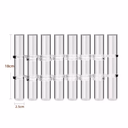 Glass Test  Vase set of 8 tubes 2.5mm x 200mm / 3 sets of 8