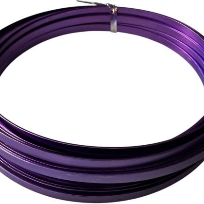 Flat Alumnium Wire 1mmx 5mm x 10m Roll Purple